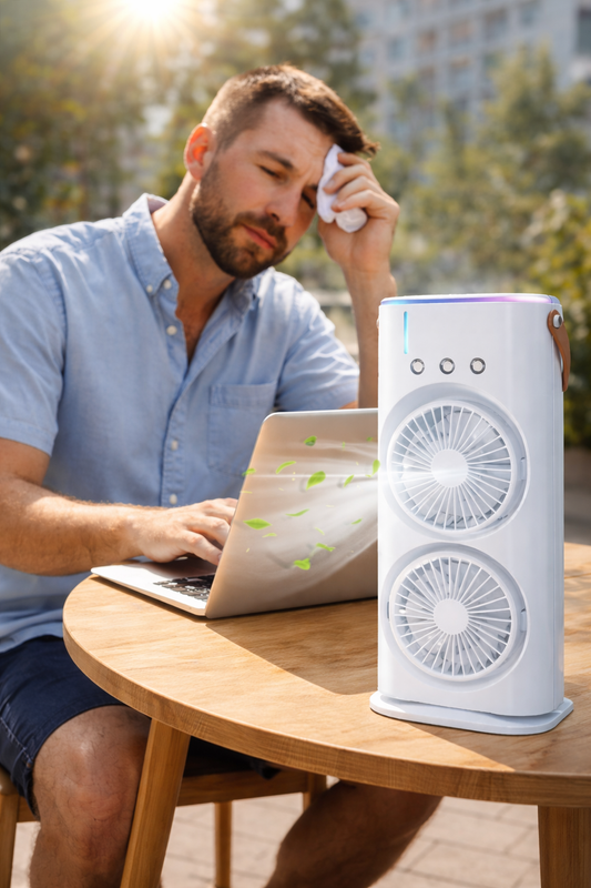 Ventilador de aire acondicionado doble