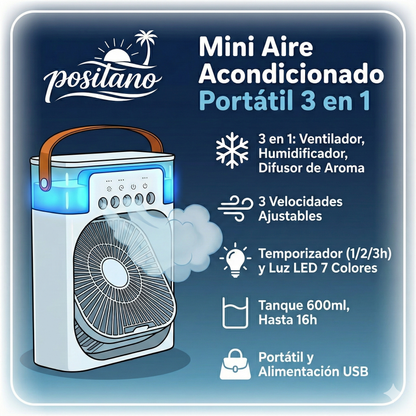 Ventilador + Humidificador Portátil