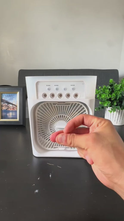 Ventilador + Humidificador Portátil